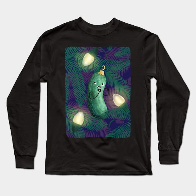 Find the Christmas Pickle! Long Sleeve T-Shirt by littleclyde